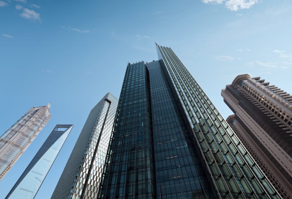 modern-skyscrapers-against-a-blue-sky